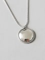 thumb Sterling Silver retro twist round Necklace 2