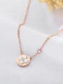 thumb Stainless Steel With Rose Gold Plated Delicate Flower Necklaces 2