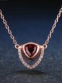 thumb Triangle Shaped Rose Gold Plated Women Necklace 2