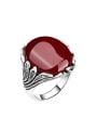thumb Retro style Oval Stone Crystals Alloy Ring 0