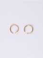 thumb Titanium With Gold Plated Simplistic Round Hoop Earrings 3