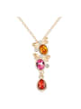 thumb Fashion Oval Colorful austrian Crystals Alloy Necklace 0