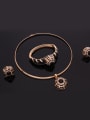 thumb 2018 Alloy Imitation-gold Plated Vintage style Artificial Stones Four Pieces Jewelry Set 1