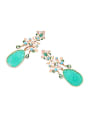 thumb Elegant Green Resin Alloy Drop Chandelier earring 2