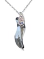 thumb Simple Shiny austrian Crystal Pendant Alloy Necklace 3