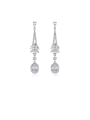 thumb Copper With Platinum Plated Fashion Flower Drop Earrings 0