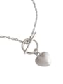 thumb 925 Sterling Silver With Platinum Plated Simplistic Heart Locket Necklace 4