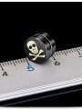 thumb Stainless Steel With Black Gun Plated Personality Skull Stud Earrings 1