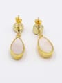 thumb Fashion Water Drop shaped Natural Crystal Earrings 3