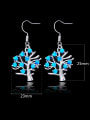 thumb Blue Tree Shaped hook earring 0