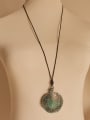 thumb Women Retro Green Round Shaped Necklace 1