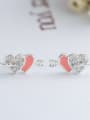 thumb Color Enamel Arrow Heart-shape Stud Earrings 1