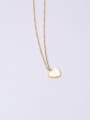 thumb Titanium With Gold Plated Simplistic Heart Monogram Necklaces 1