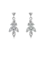 thumb Alloy With Cubic Zirconia Simplistic Water Drop Drop Earrings 2