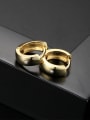 thumb AAA zircon simple metal-style fashionable round ear buckle 2