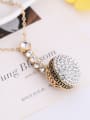 thumb Alloy Imitation-gold Plated Fashion Rhinestones Hollow Ball shaped Two Pieces Jewelry Set 1