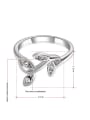 thumb Exquisite Leaf Shaped Austria Crystal Ring 1