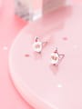 thumb 925 Sterling Silver With Platinum Plated Cute Santa Claus Stud Earrings 2