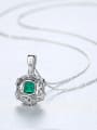 thumb 925 Sterling Silver With Cubic Zirconia  Simplistic Geometric Necklaces 3