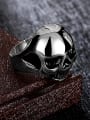 thumb Men Personality Skull Shaped Titanium Painting Ring 2