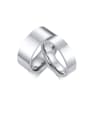 thumb Stainless Steel With Platinum Plated Simplistic Round Men Rings 0