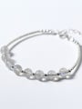 thumb 925 Sterling Silver With Silver Plated Simplistic Charm and Moonstone crystal Add-a-bead Bracelets 0