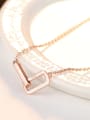 thumb 925 Sterling Silver With Rose Gold Plated Simplistic Geometric Necklaces 3