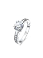 thumb Simply Platinum Plated Zircon Alloy Ring 0