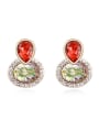 thumb Fashion Shiny austrian Crystals-accented Alloy Stud Earrings 0