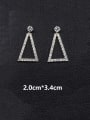 thumb Copper With Cubic Zirconia Simplistic Triangle Drop Earrings 2