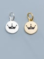 thumb 925 Sterling Silver With  Enamel Simplistic Crown  Round Pendants 0