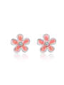 thumb Small Flower Pink Glue Stud Earrings 0