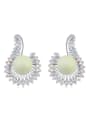 thumb Personalized Imitation Pearl Crystals Stud Earrings 2