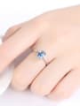 thumb Sterling silver sky blue semi-precious stones minimalist ring 1