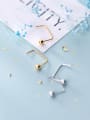 thumb 925 Sterling Silver With 18k Gold Plated Simplistic Ball Stud Earrings 2