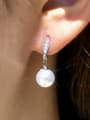 thumb Copper With Platinum Plated Simplistic Round Hook Earrings 2