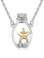 thumb Personalized Lucky Bottle Star austrian Crystals Pendant Alloy Necklace 2