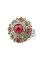 thumb Retro style AAA Resin Cubic Crystals Round Ring 0