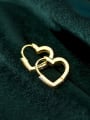 thumb 925 Sterling Silver With Gold Plated Simplistic Heart Clip On Earrings 2