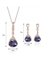 thumb 2018 2018 2018 Alloy Rose Gold Plated Fashion Artificial Stones Two Pieces Jewelry Set 3