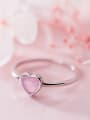 thumb 925 Sterling Silver With Silver Plated Simplistic Heart Free Size Rings 2