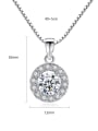 thumb Copper With Platinum Plated Classic Round Cubic Zirconia Necklaces & Pendants 4