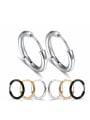 thumb Stainless Steel With Gold Plated Simplistic Round Earrings 0
