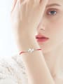 thumb Simple Little Dog Red Rope 925 Silver Bracelet 1