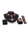 thumb Alloy Imitation-gold Plated Fashion Artificial Stones Round shaped Four Pieces Jewelry Set 0