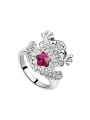 thumb Personalized austrian Crystals-covered Toad Alloy Ring 0