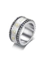 thumb Men Personality Stainless Steel Scriptures Ring 0