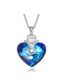 thumb Fashion Heart austrian Crystal Copper Necklace 2