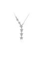 thumb 925 Sterling Silver With Platinum Plated Classic Star Necklaces 0