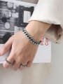 thumb 925 Sterling Silver With Antique Silver Plated Simplistic Chain Bracelets 2